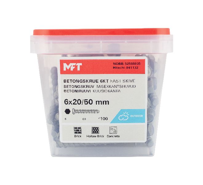 841132 - Betongskrue 6KT Fast Skive (b) 841132 - Betongskrue 6KT Fast Skive (b)